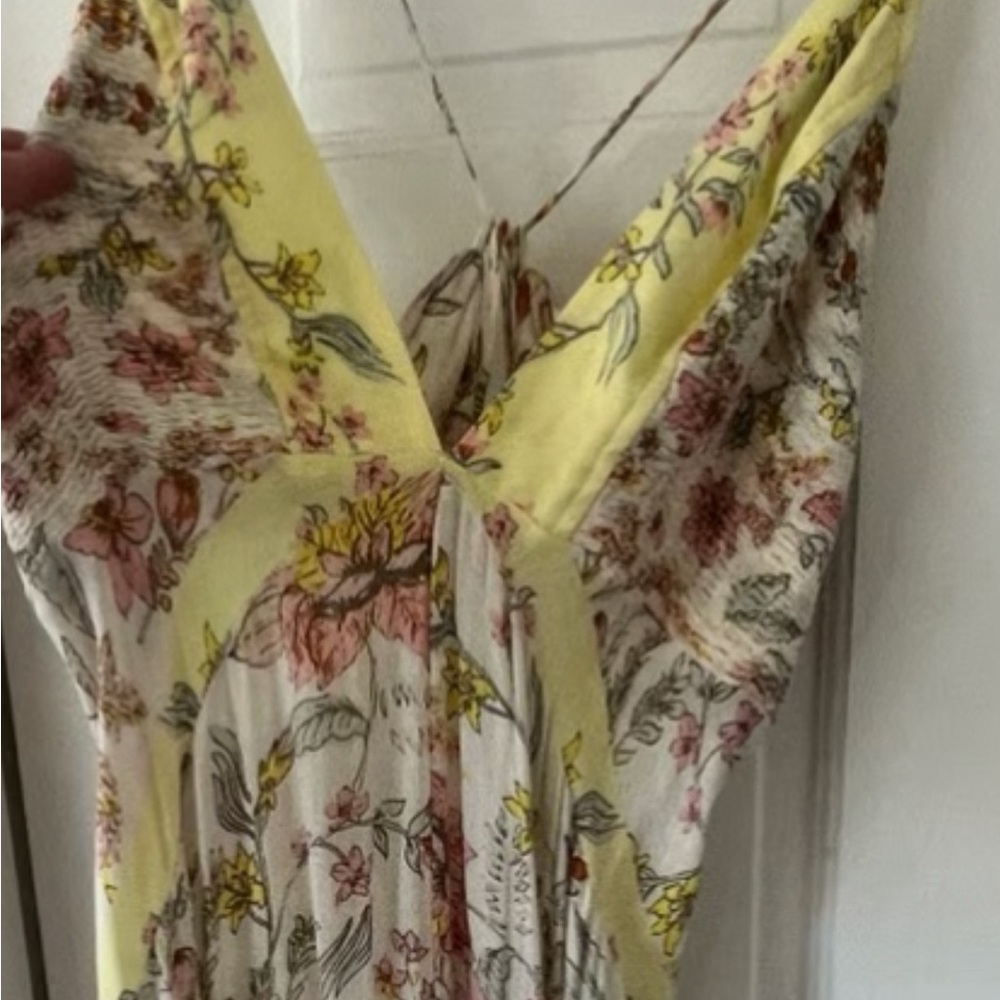 We The Free Floral Dress - Pastel Yellow and Pink - Picture 3 of 7